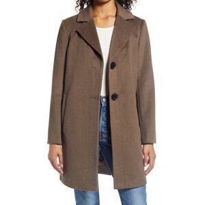 Sam Edelman Brown Wool Blend Coat Size 6